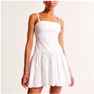 Abercrombie dropwaist white mini dress